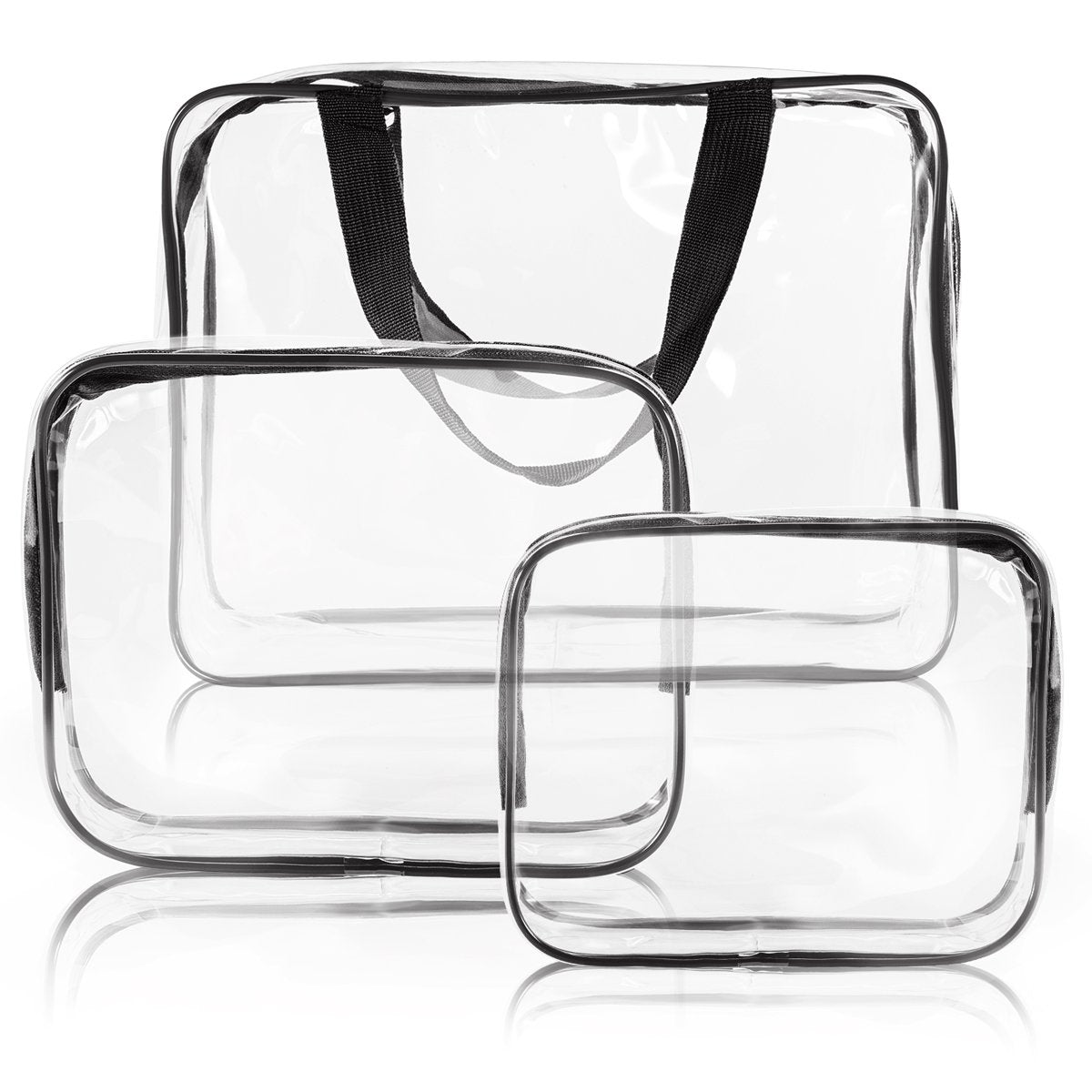 Trousse maquillage ROYBENS transparent PVC, accessoire léger pour retouches.