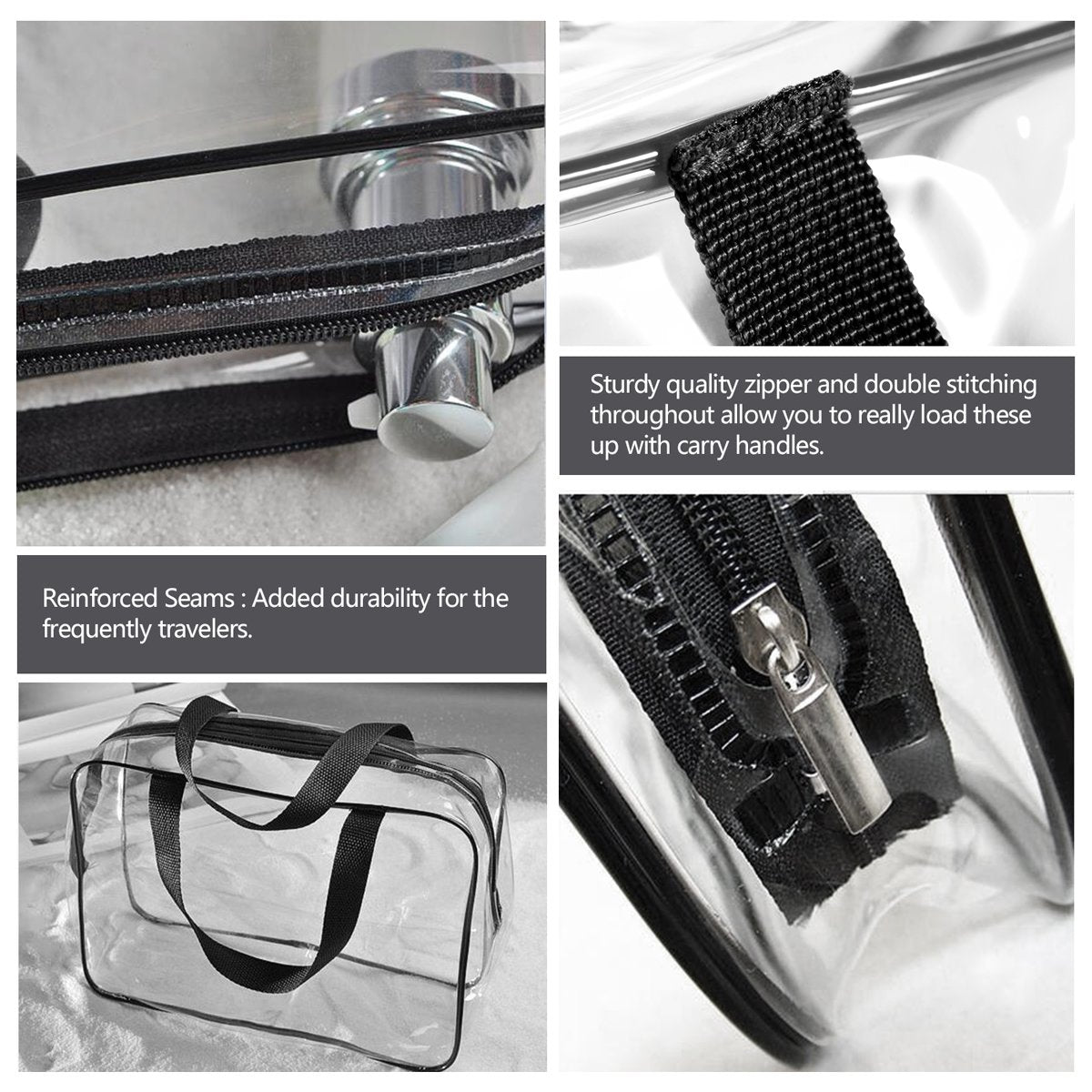 Trousse ROYBENS petit PVC transparent, compact et léger pour essentiels.