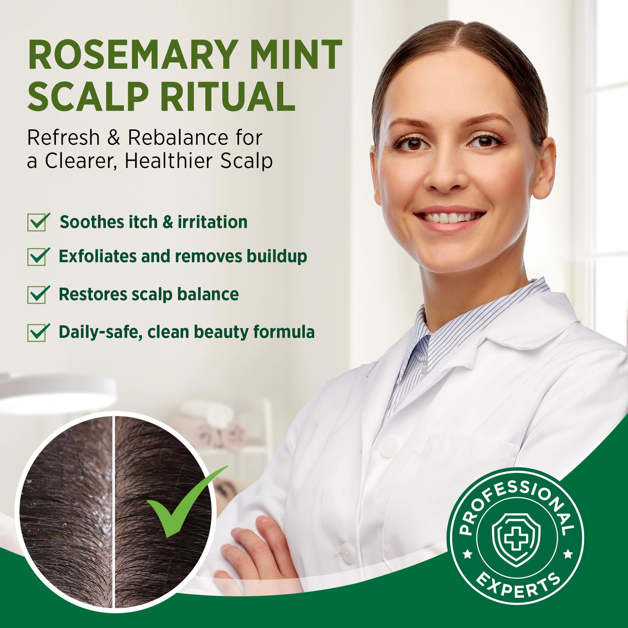 RoyceDerm Rosemary Mint Scalp Scrub packaging on shelf