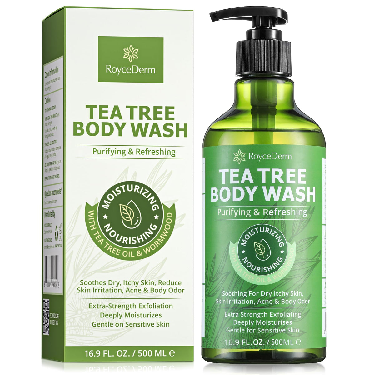 Roycederm : bouteille antifongique arbre à thé pour une sensation de fraîcheur durable.