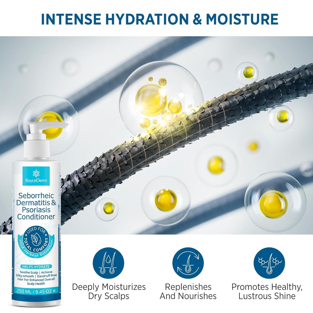 Rinage doux du conditionneur Roycederm après shampoing, cheveux plus souples.