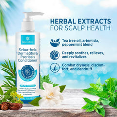 Texture cremeuse du conditionneur Roycederm, application facile pour cheveux propres et sains.