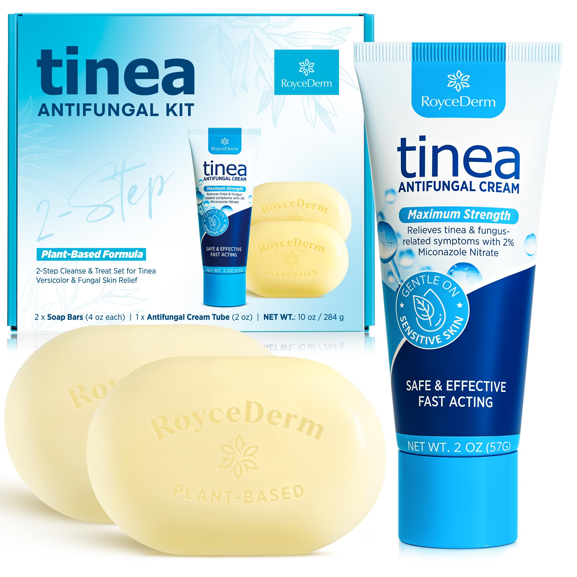 Roycederm crème-relief tinea versicolor: soulage démangeaisons et hydrate la peau.