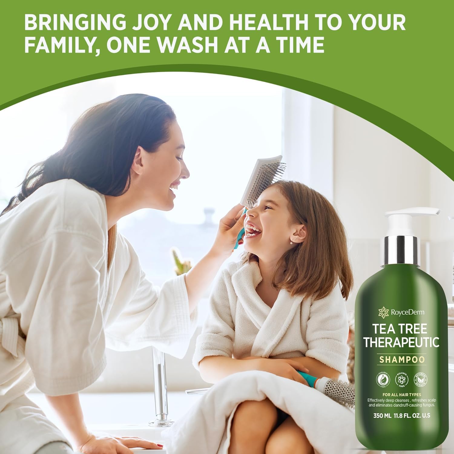 Roycederm Shampoing arbre à thé Pellicules: élimine les pellicules et apaise les irritations.