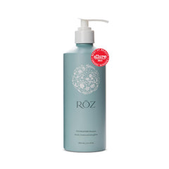 RŌZ Shampoing : bouteille hydratante, lavage doux et nourrissant.