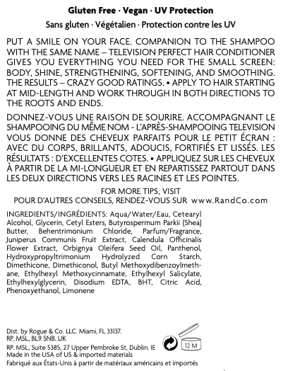 Emballage élégant du TELEVISION Perfect Hair Conditioner