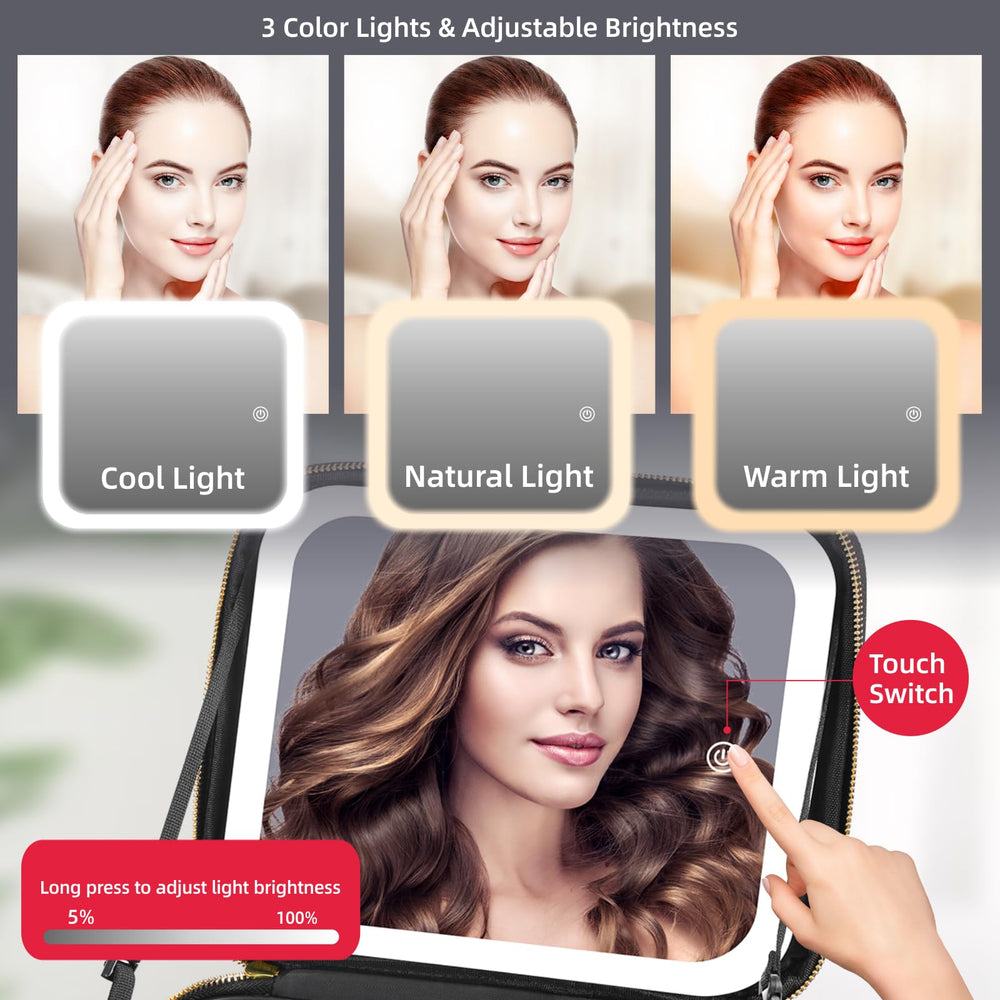 RRtide miroir LED grand écran offre un éclairage précis pour un maquillage fidèle.