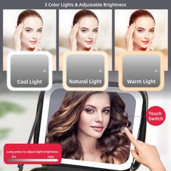 RRtide miroir LED grand écran offre un éclairage précis pour un maquillage fidèle.