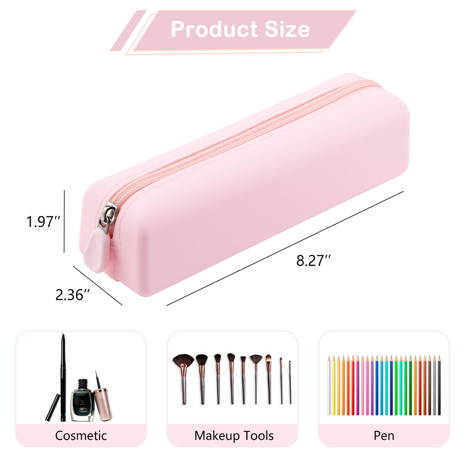 RSRSLEII étui pinceaux portable zippé: fermeture solide pour voyage en sécurité.