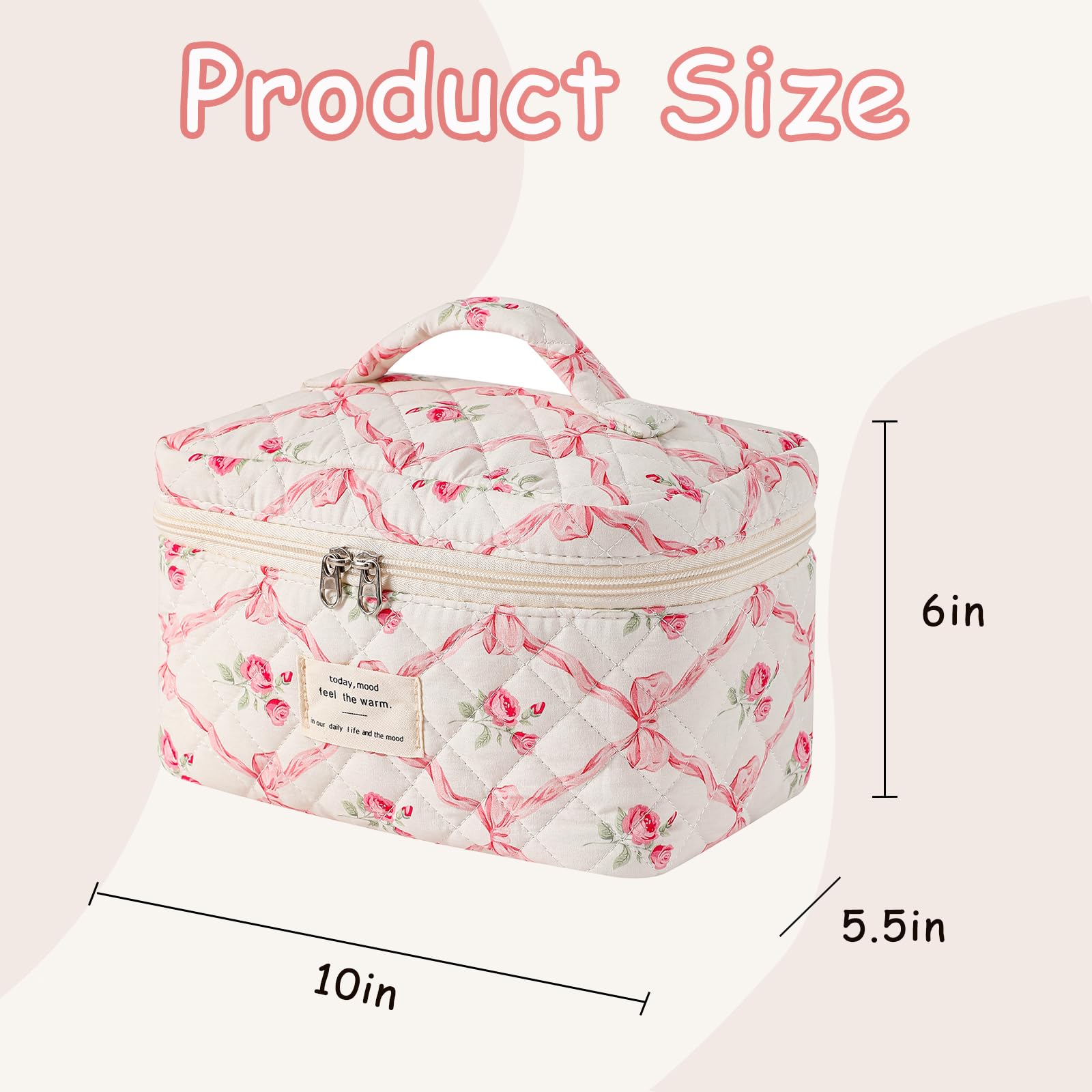 RSRSLEII fermeture robuste et pochette à maquillage facile à ouvrir et protéger