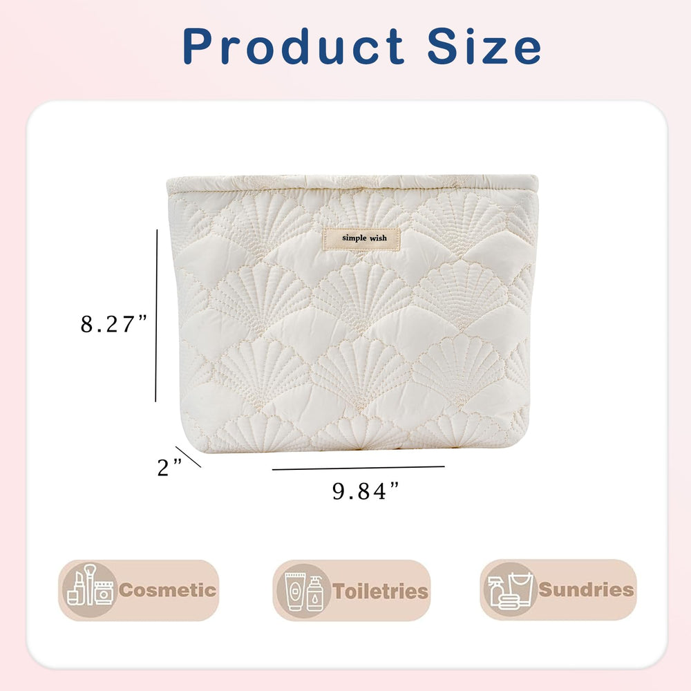 RSRSLEII sac maquillage coquillage motif, élégant et léger pour le quotidien