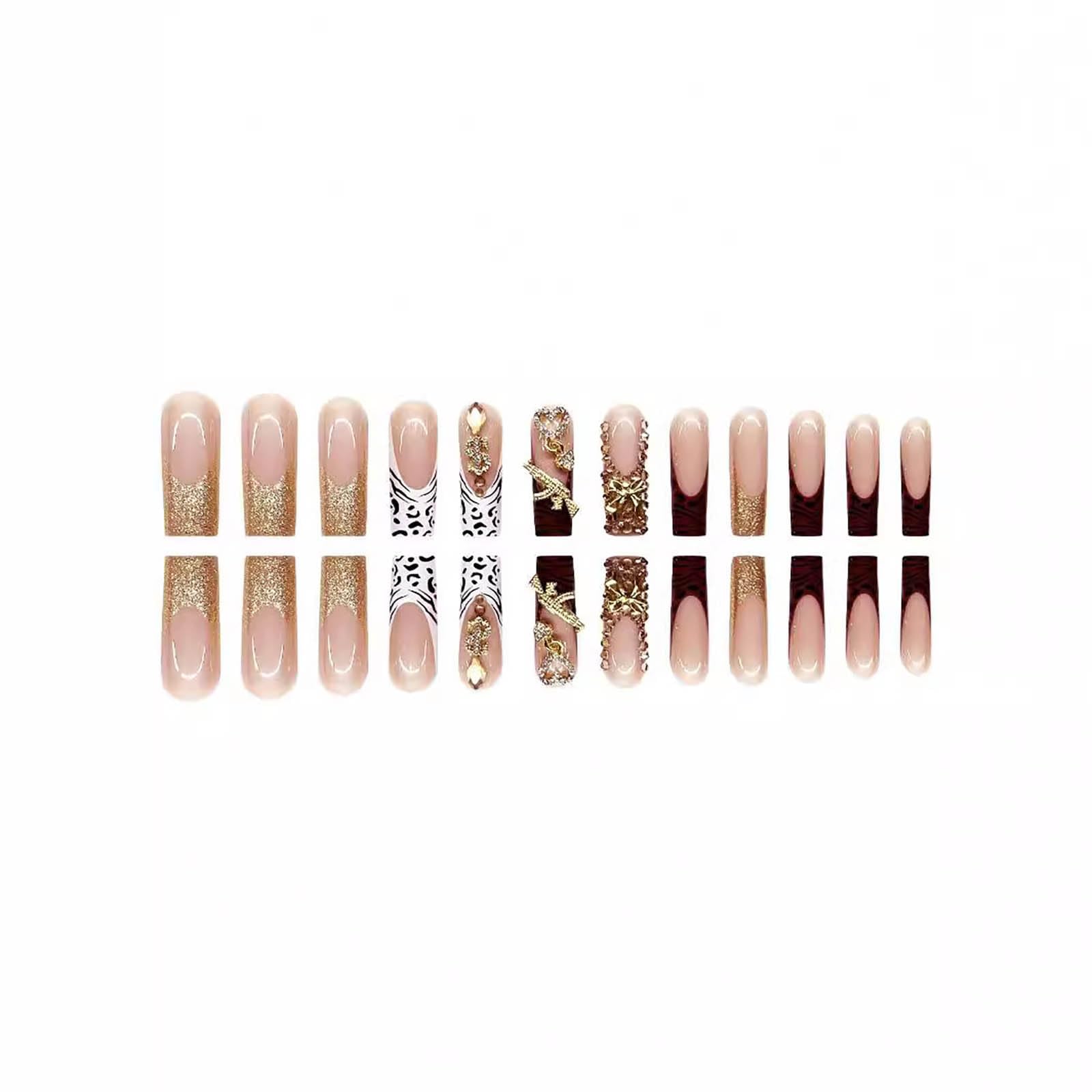 Ongles acryliques RTKHFZE longs et carrés offrant une finition soignée et durable.