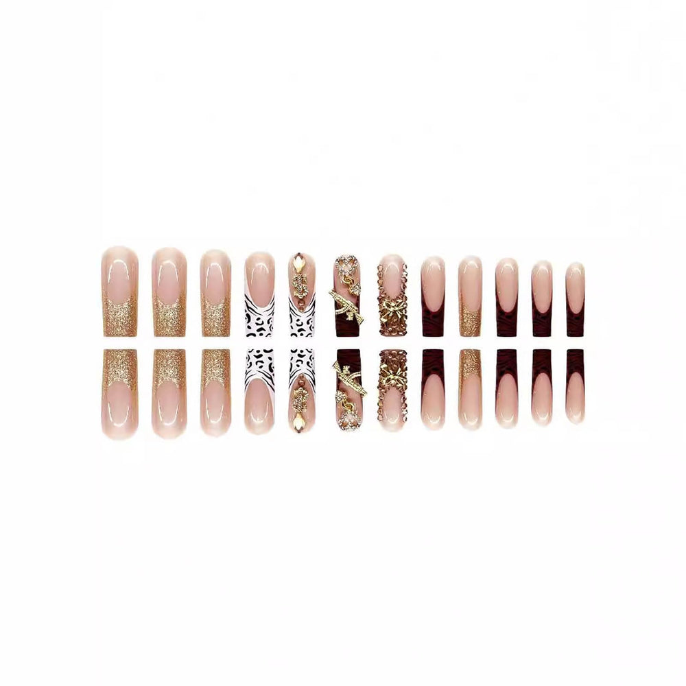 Ongles acryliques RTKHFZE longs et carrés offrant une finition soignée et durable.