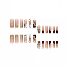 Ongles RTKHFZE XL auto-collants avec paillettes et accessoires festifs pour briller.