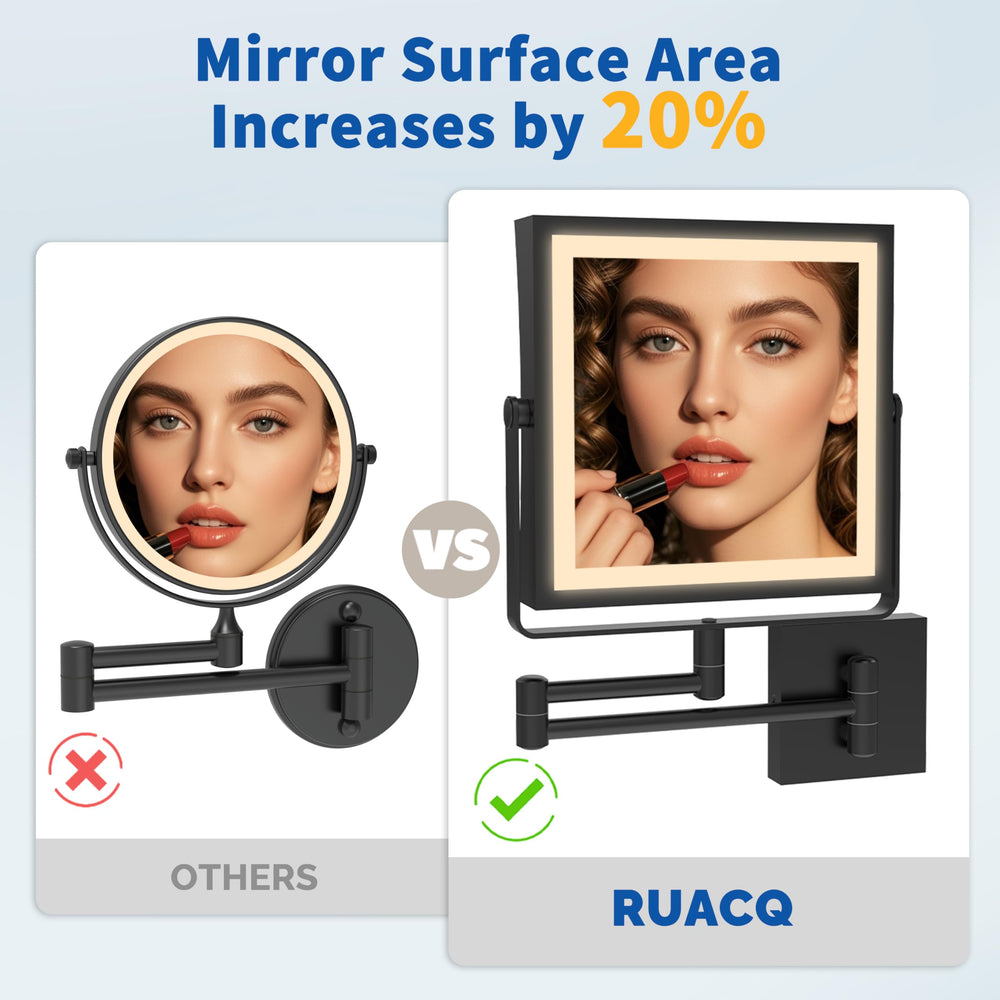 Bras extensible Ruacq et rotation à 360° pour positionnement flexible.
