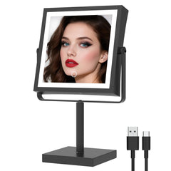 Ruacq miroir lumineux de table, idéal pour maquillage précis.