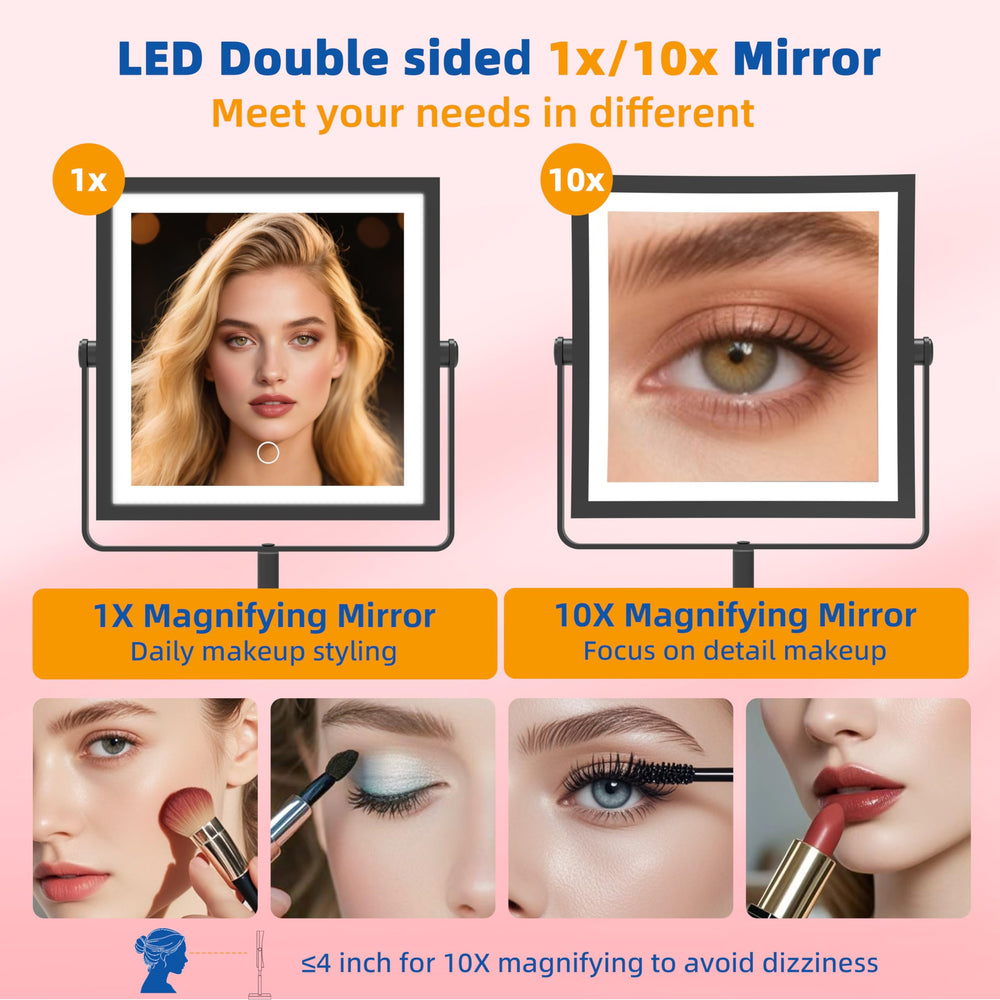 Ruacq miroir rotation 360°, angle personnalisé pour chaque plan de travail.