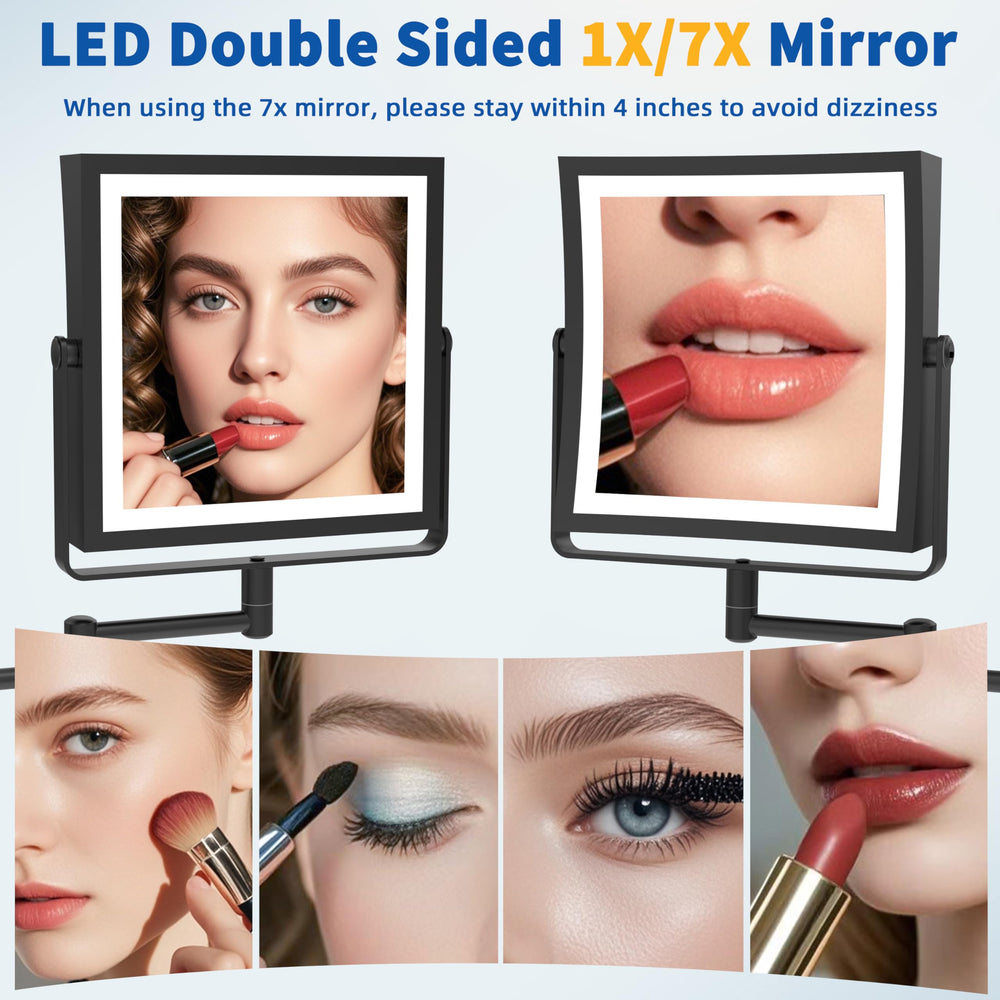 Ruacq miroir avec accessoires d'installation inclus et montage facile.