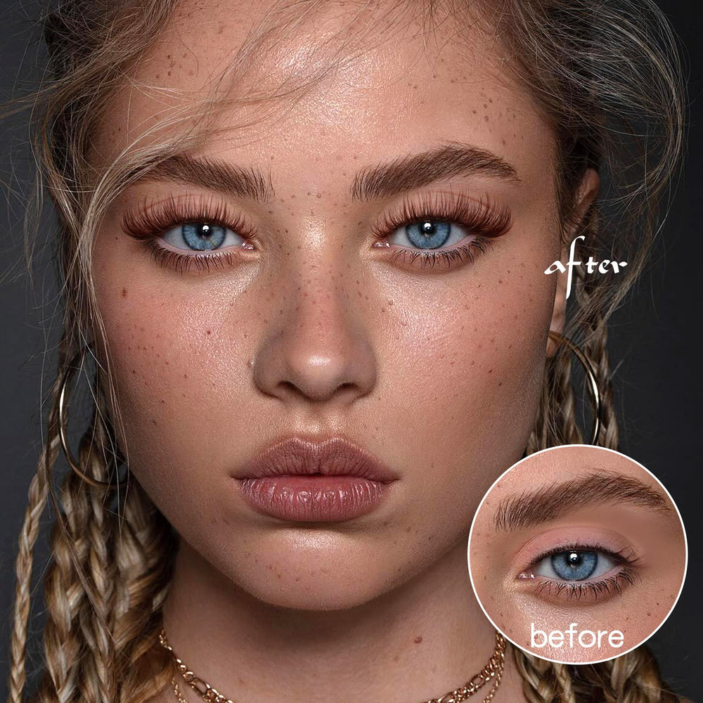 Ruairie application facile — clusters cils bruns pour pose rapide et confortable.