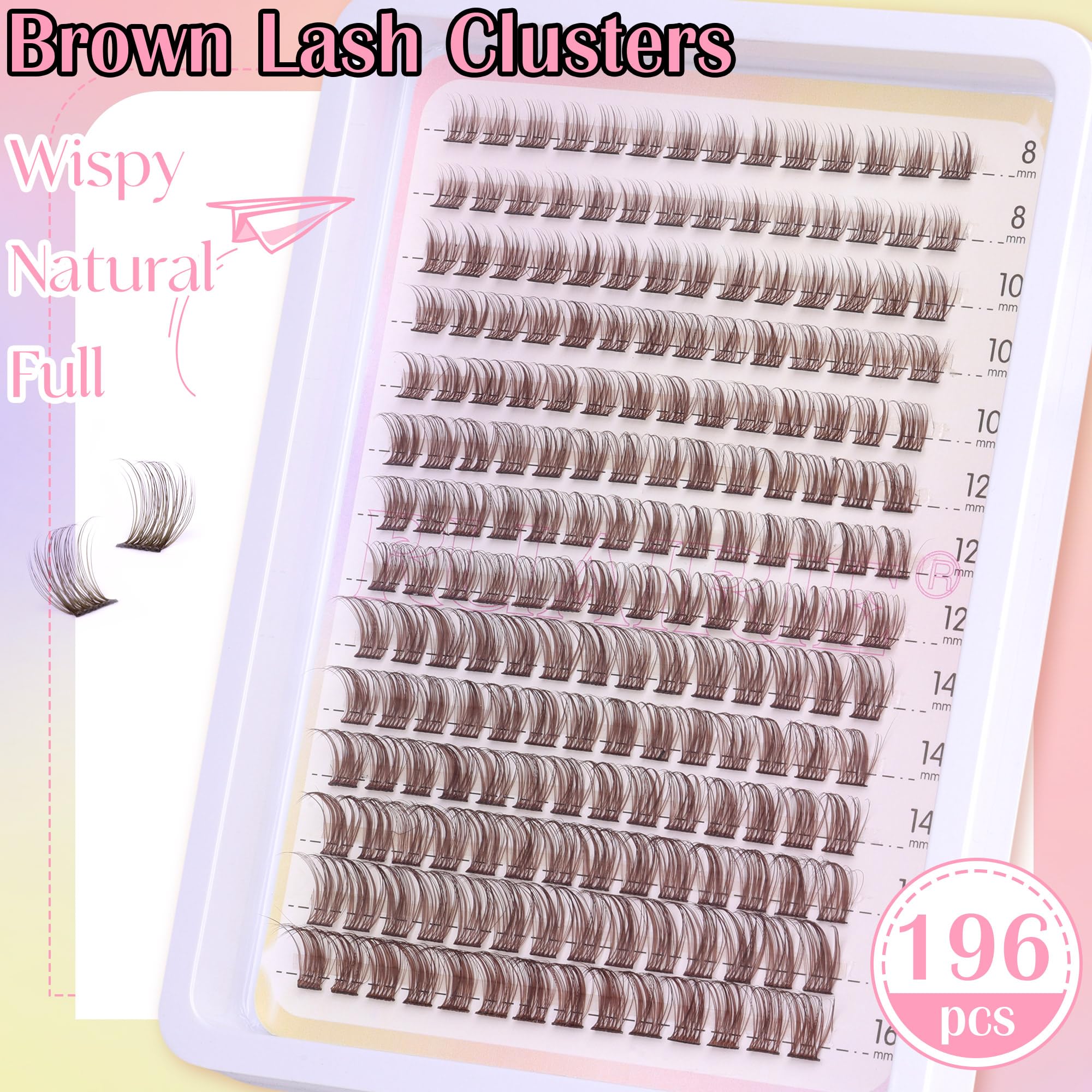 Ruairie clusters bruns 12mm — 42 pièces pour effet plus dense.