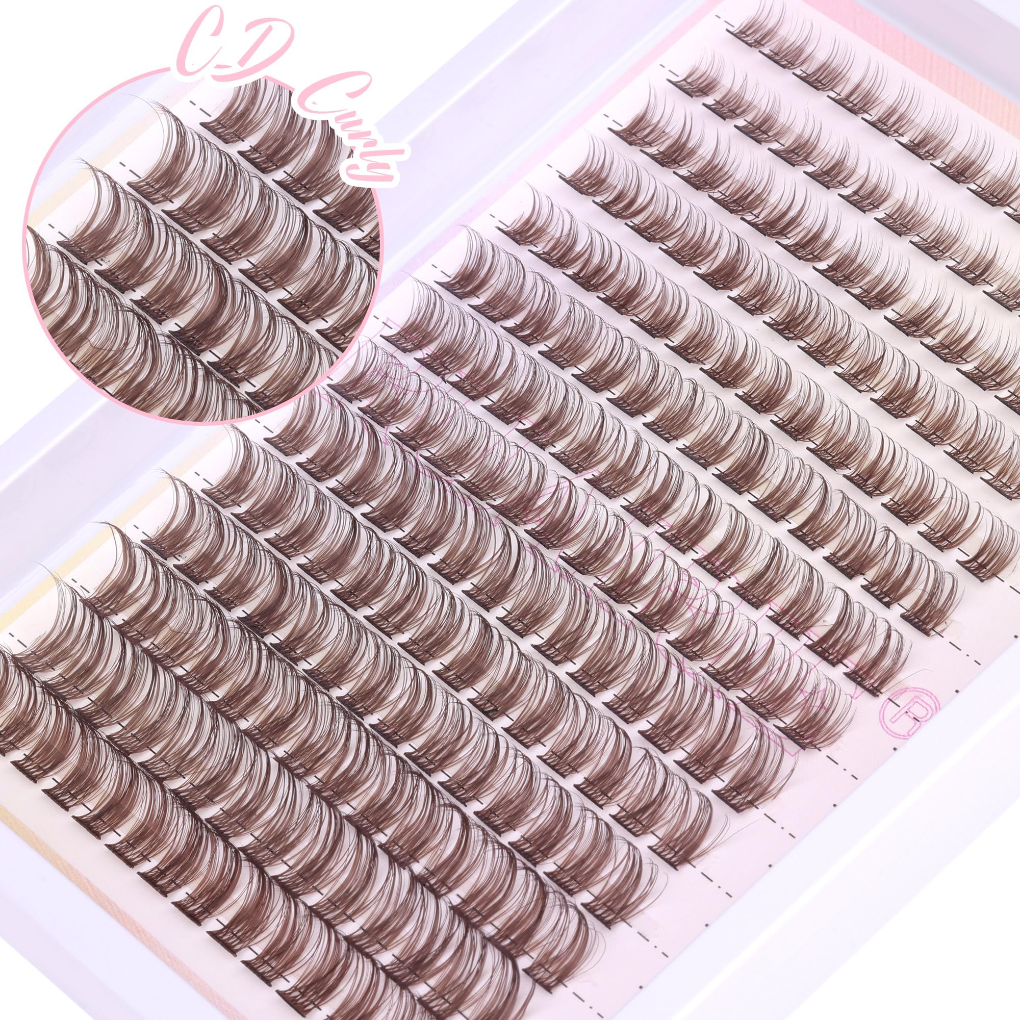 Ruairie clusters bruns 14mm — 42 pièces pour un effet plume naturel.