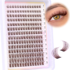 Ruairie clusters bruns — ensemble cils pour look naturel et pratique.