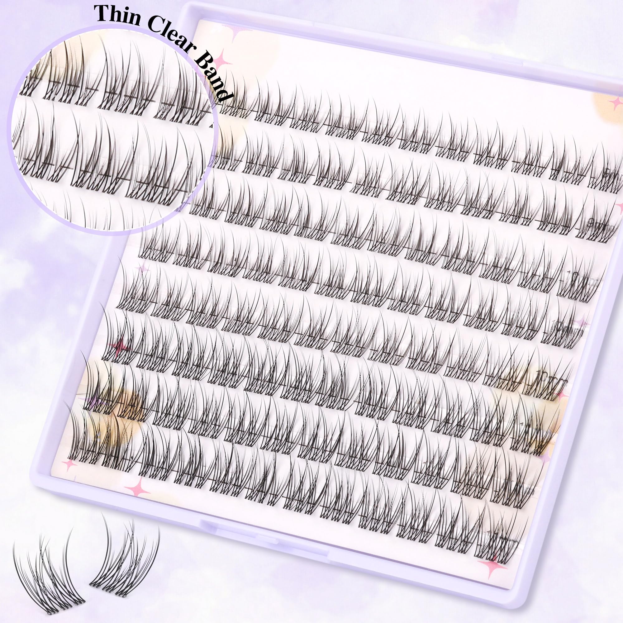 Ruairie Cils Clusters bande transparente 11 mm – effet volumieux et naturel
