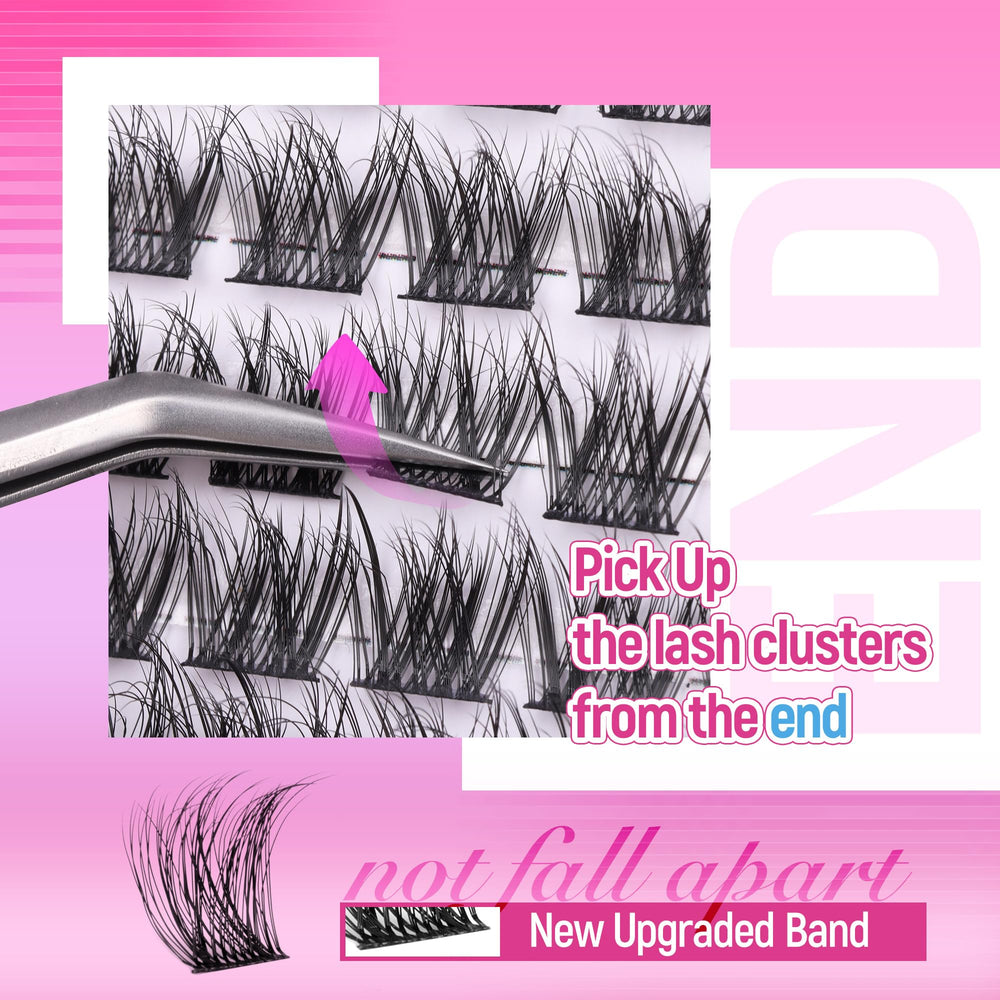 Cils en grappes Ruairie D-Curl 16 mm pour un volume intense et élégant.