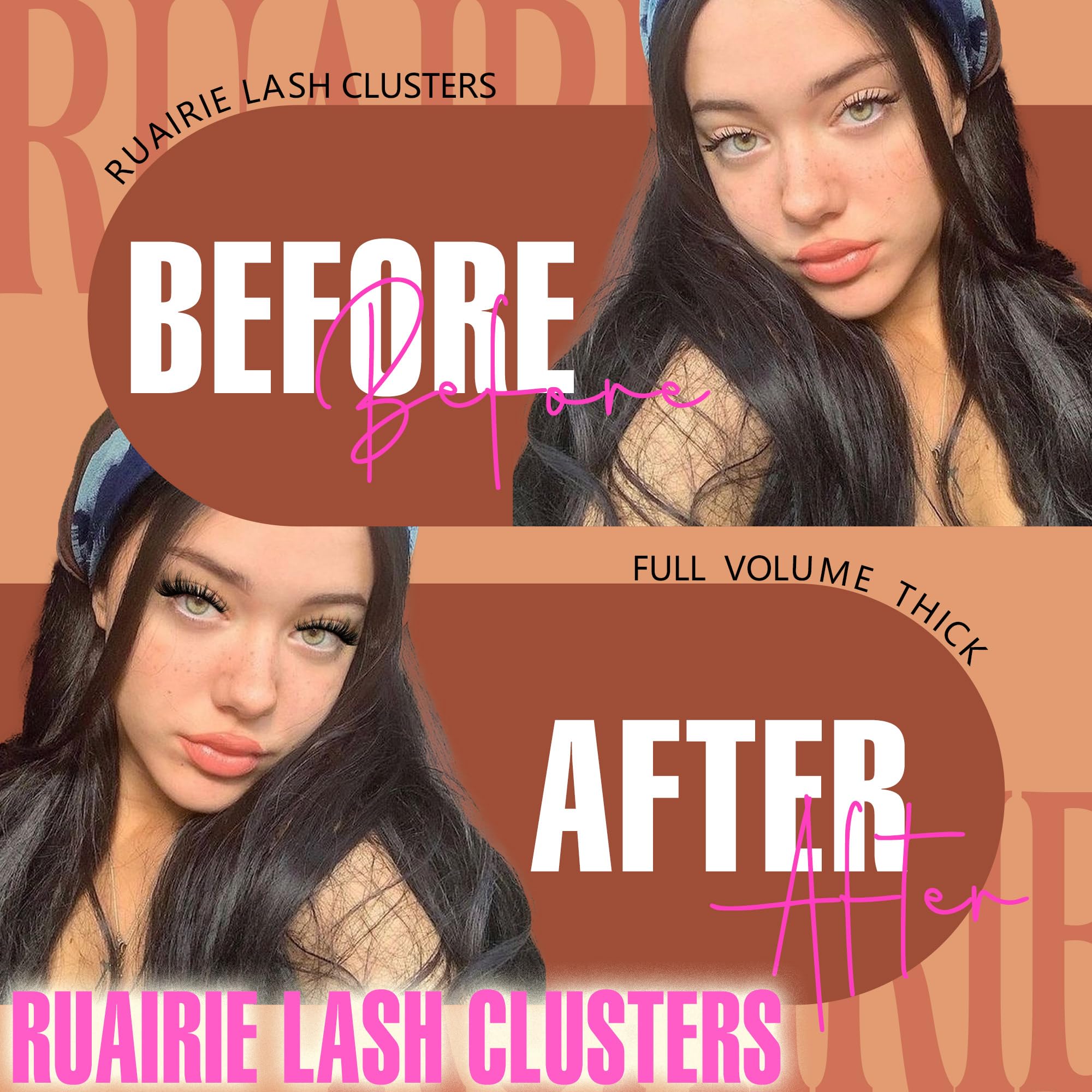 Ruairie cils-grappes effet plume 14mm pour un look dramatique et sophistiqué.