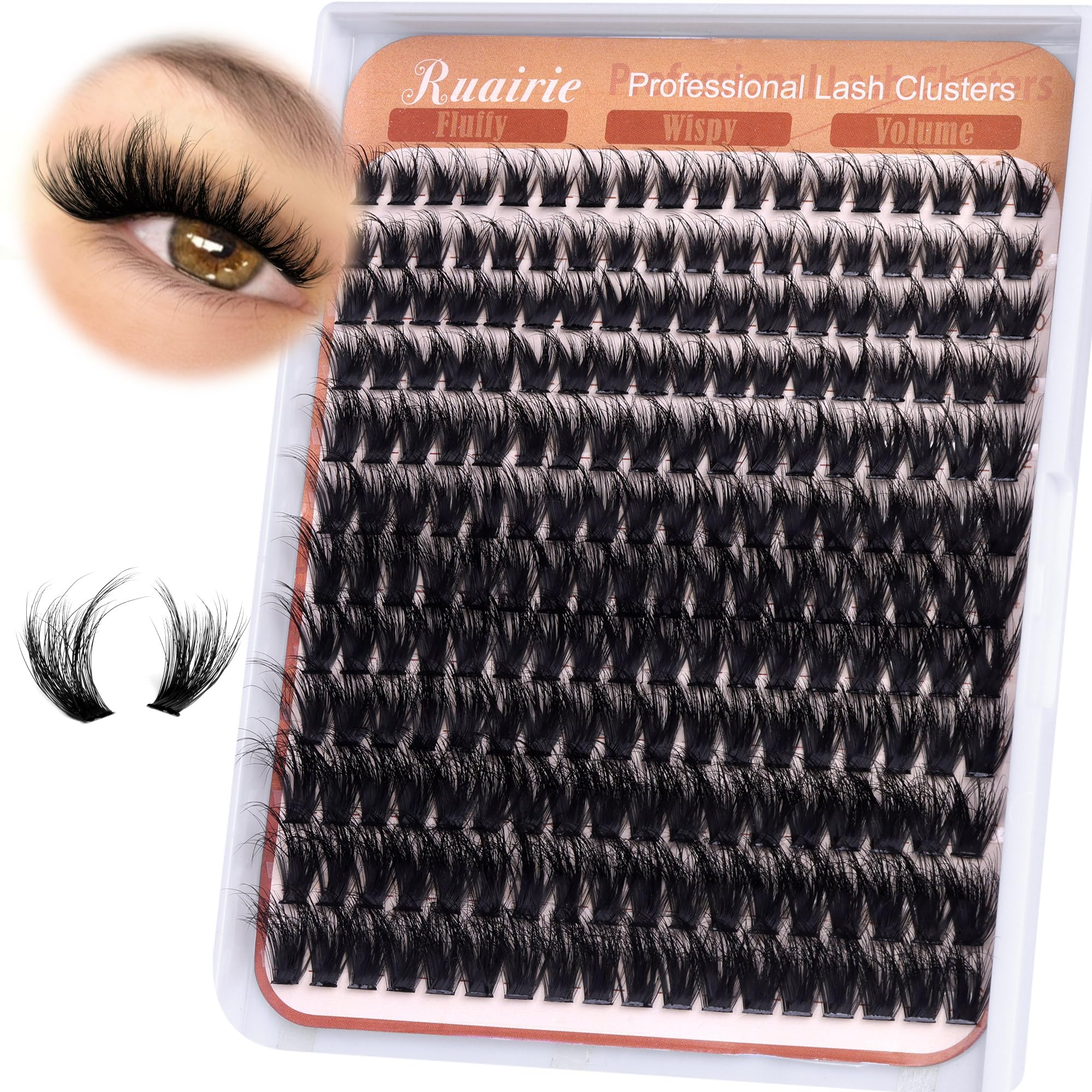 Ruairie cils-grappes effet plume 8mm pour un volume naturel.