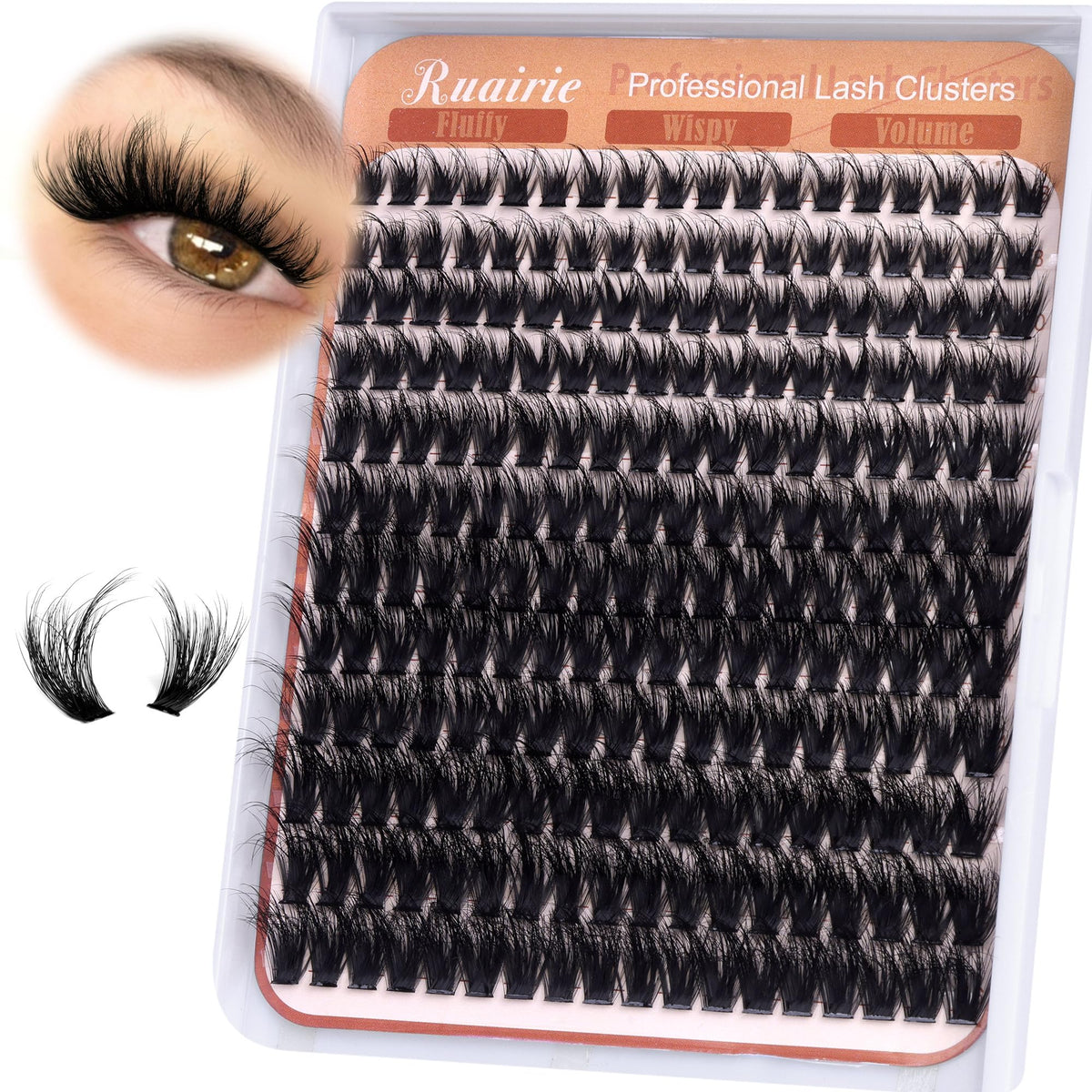Ruairie cils-grappes effet plume 8mm pour un volume naturel.