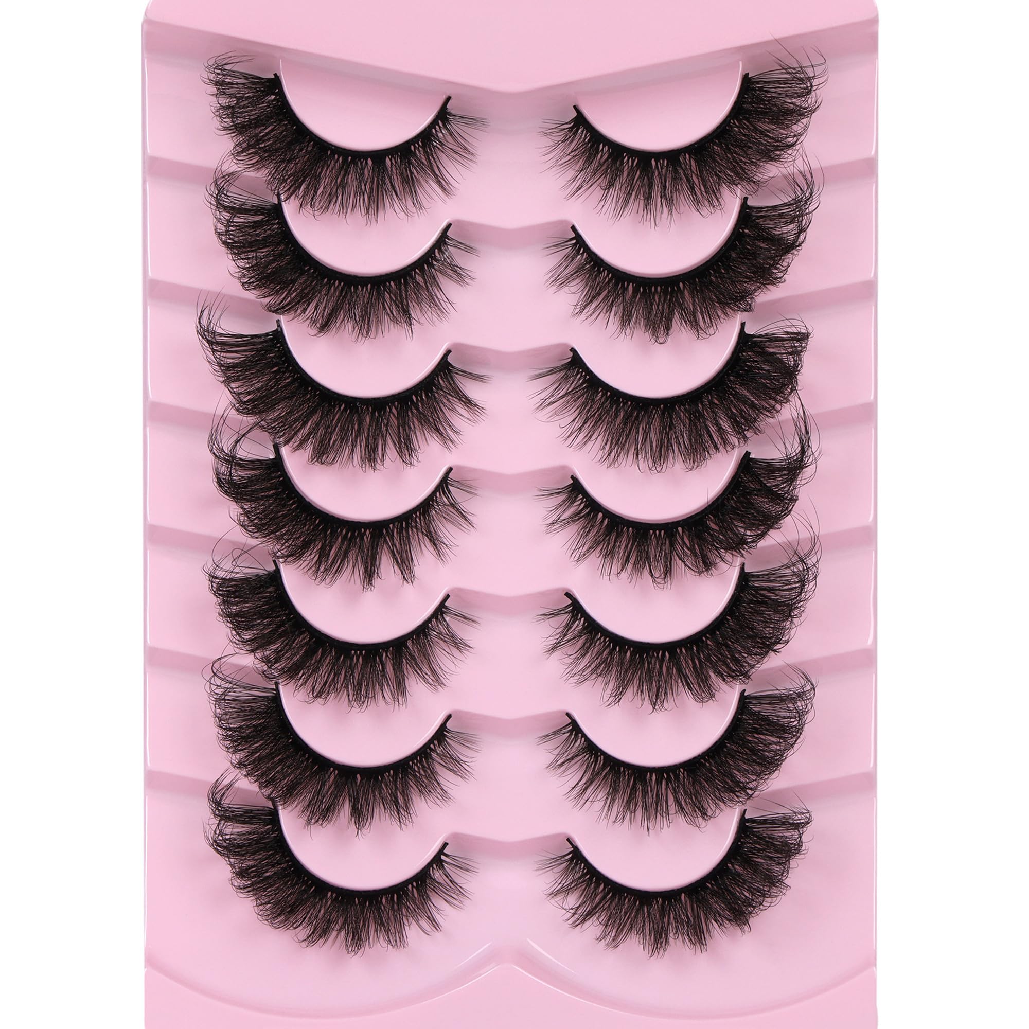 Ruairie cils mink oeil-de-renard 20mm, pack7 paires pour un regard intense