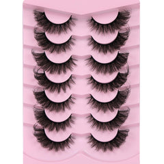 Ruairie cils mink oeil-de-renard 20mm, pack7 paires pour un regard intense