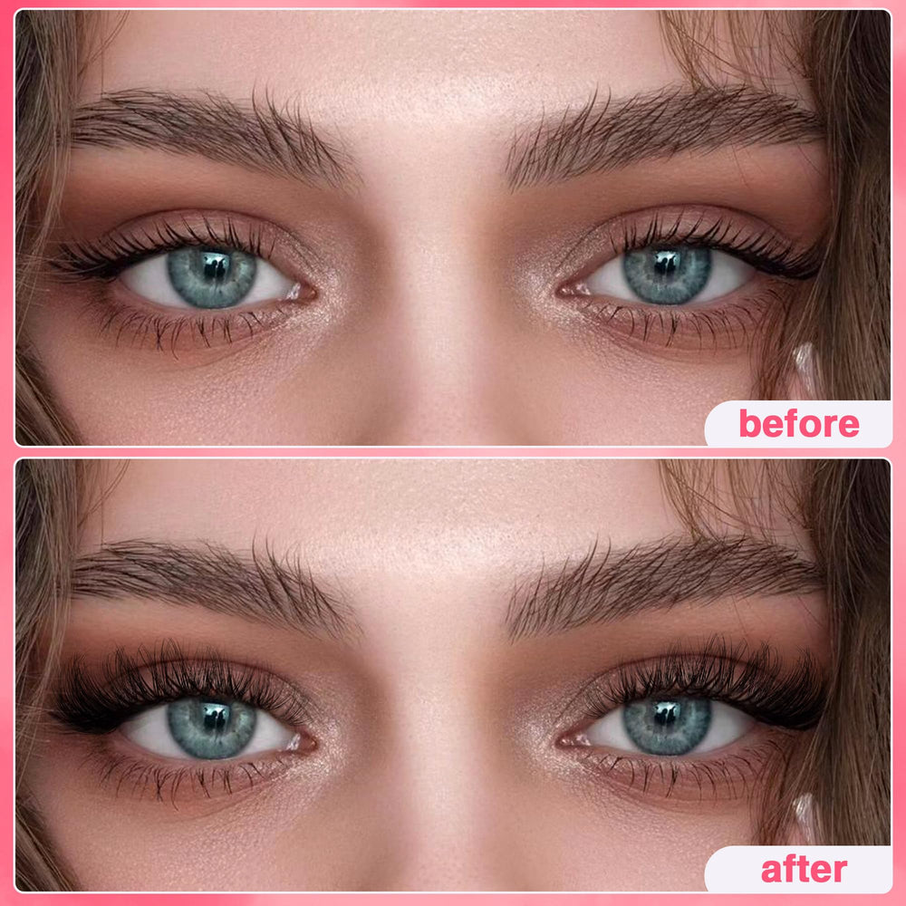 Ruairie Faux Cils Naturels 8-16mm – yeux plus ouverts.