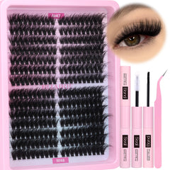 Kit Ruairie clusters cils 280pcs pour un volume personnalisable et rapide.