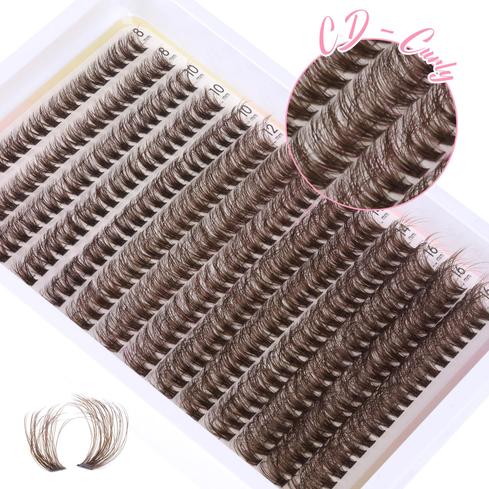 Ruairie Brown Lash Clusters 12 mm – effet wispy et longueur modérée