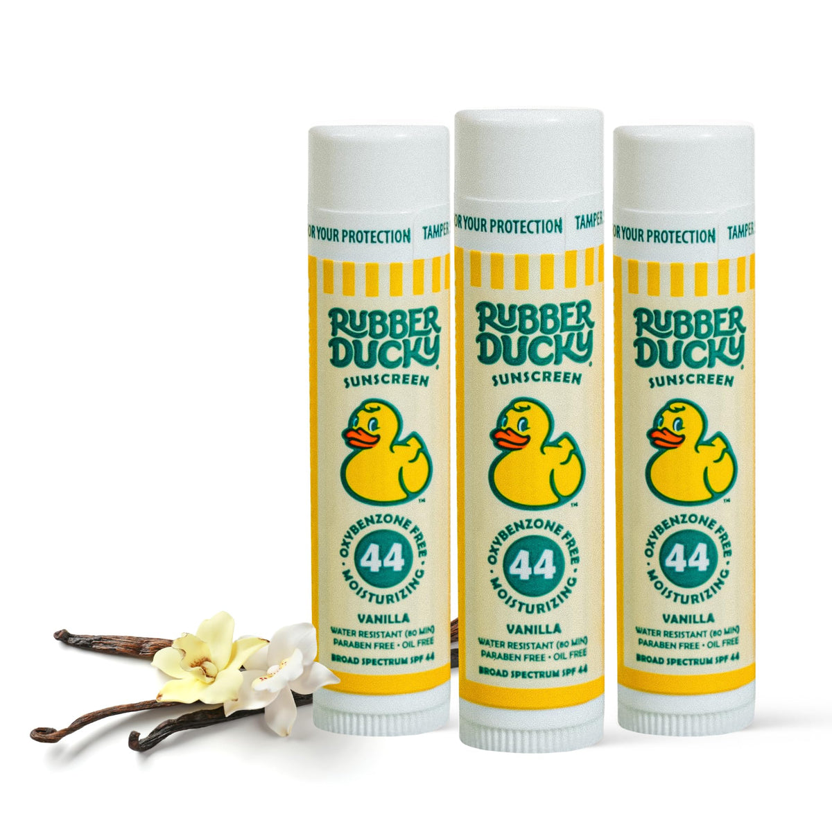 Baume lèvres SPF44 Rubber Ducky en stick pour protection rapide.