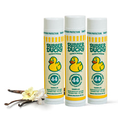 Baume lèvres SPF44 Rubber Ducky en stick pour protection rapide.