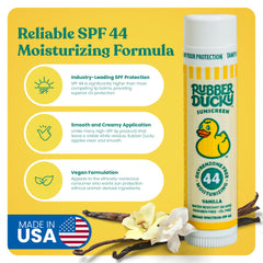Baume Rubber Ducky sans teinte SPF44 pour une allure naturelle.