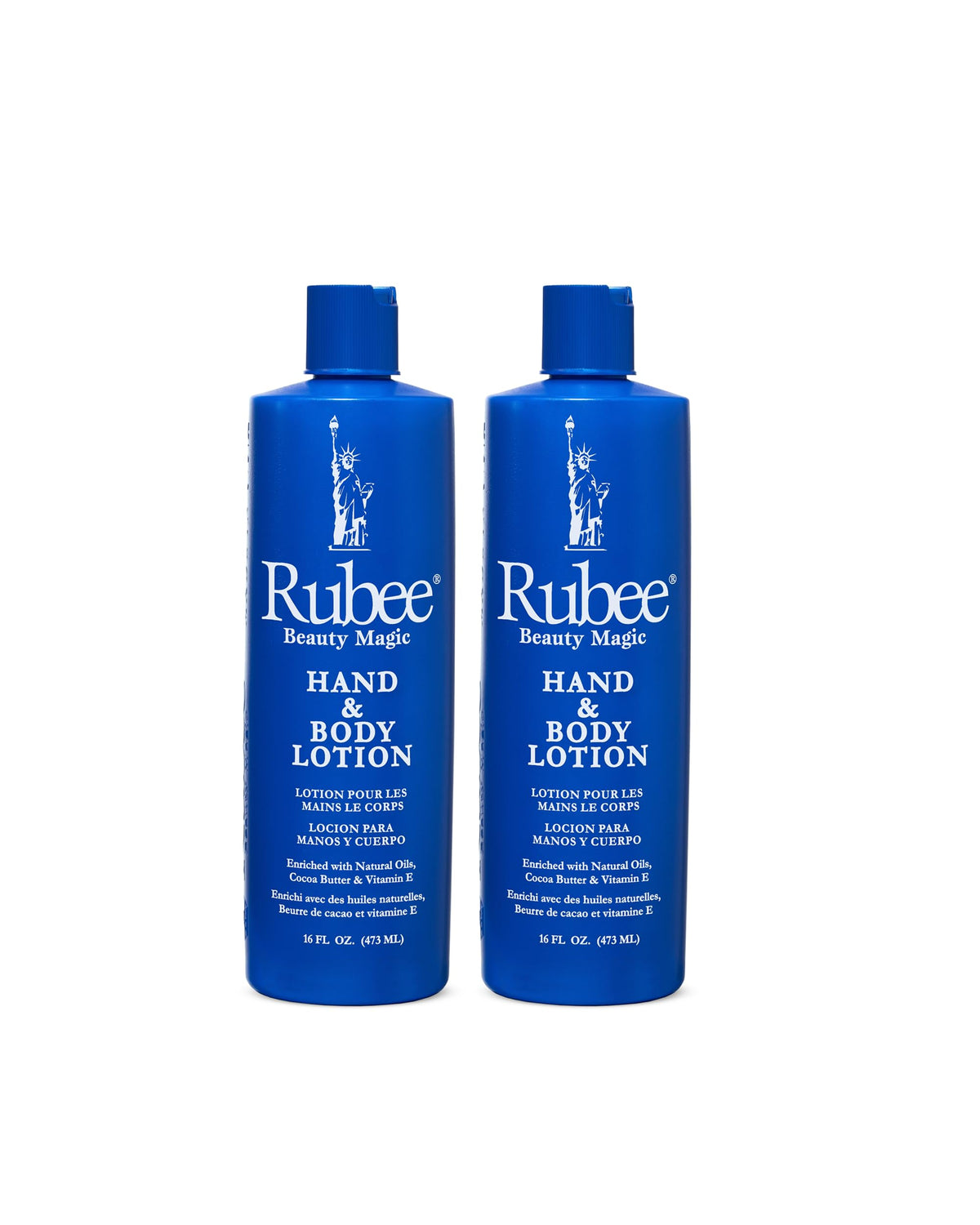 Rubee Lotion Corps et Mains – pack 2, hydratante et non grasse.