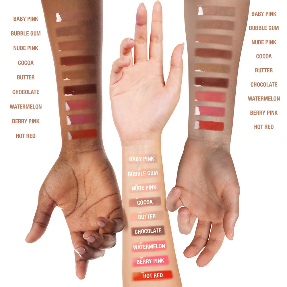 Gloss Ruby Kisses Broadway Vita-Lip teinte rose subtile sur lèvres