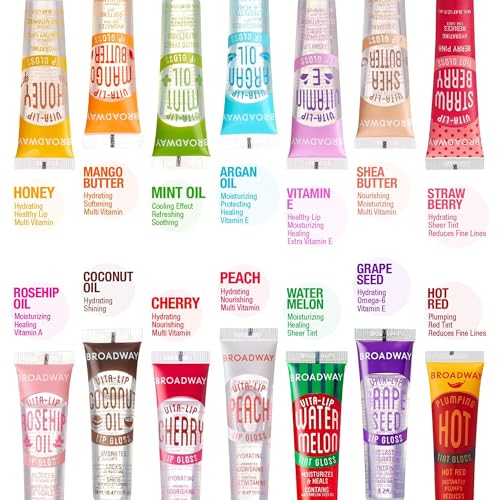 Coffret 8 pieces de Ruby Kisses Broadway Vita-Lip gloss.