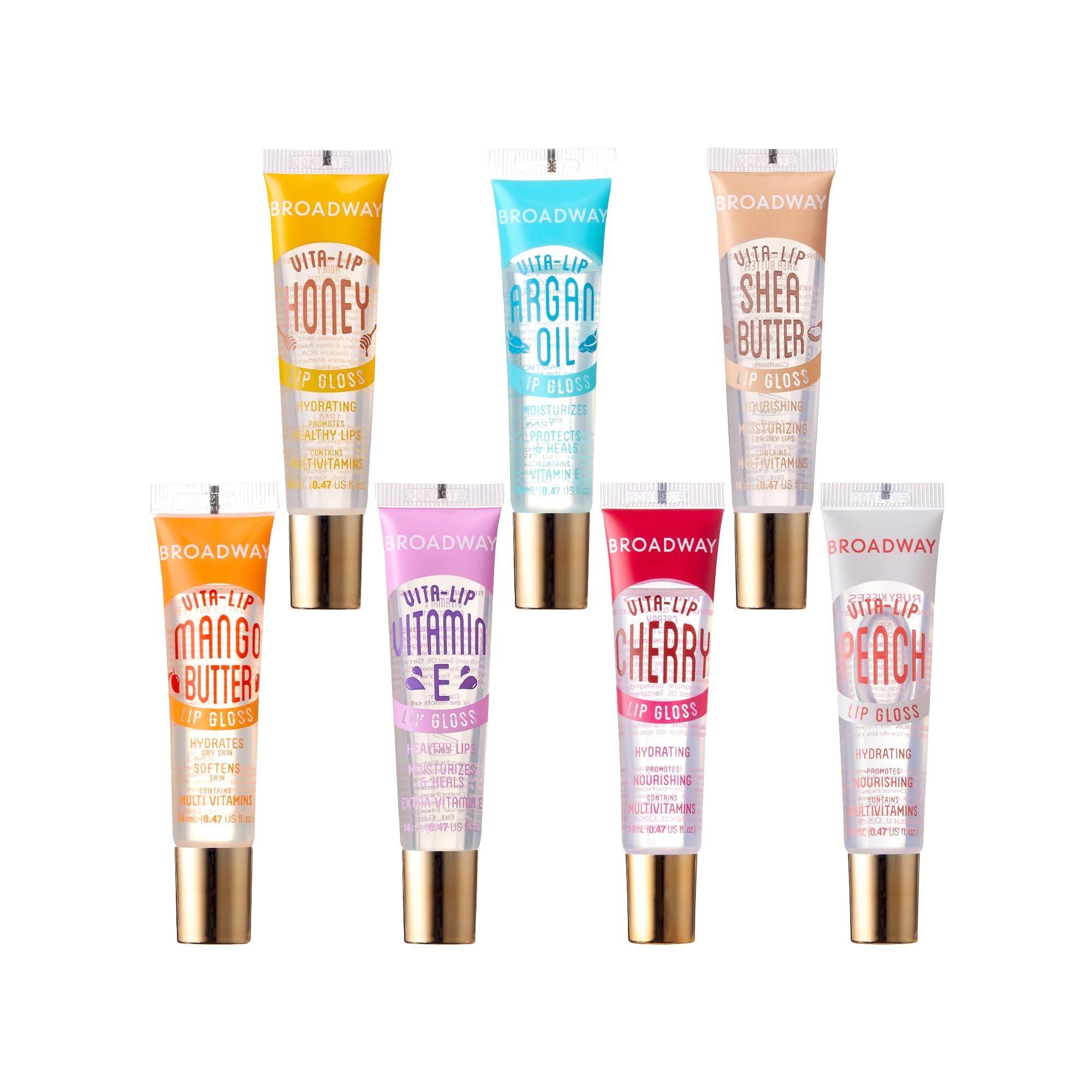 Ruby Kisses Broadway Vita-Lip gloss flacon brillant pour lèvres hydratées
