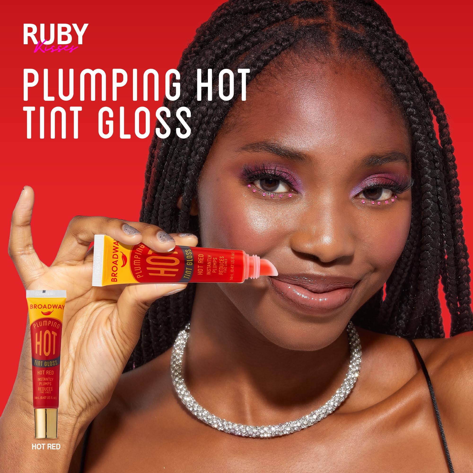 Ruby Kisses Broadway Vita-Lip gloss huile-rose-musquee-coco, hydratation nourrissante.