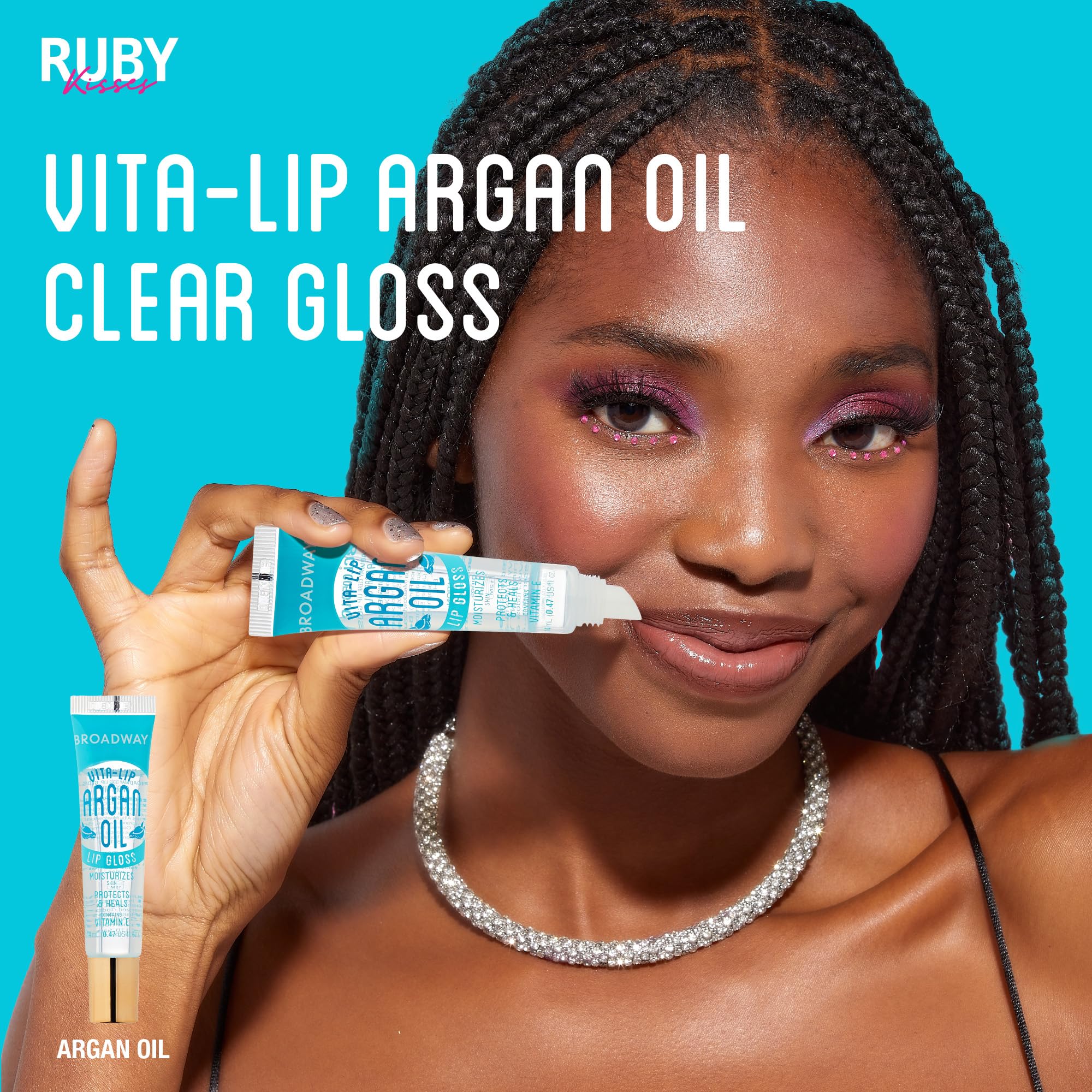 Texture soyeuse du Vita-Lip gloss, sensation légère sur les lèvres.