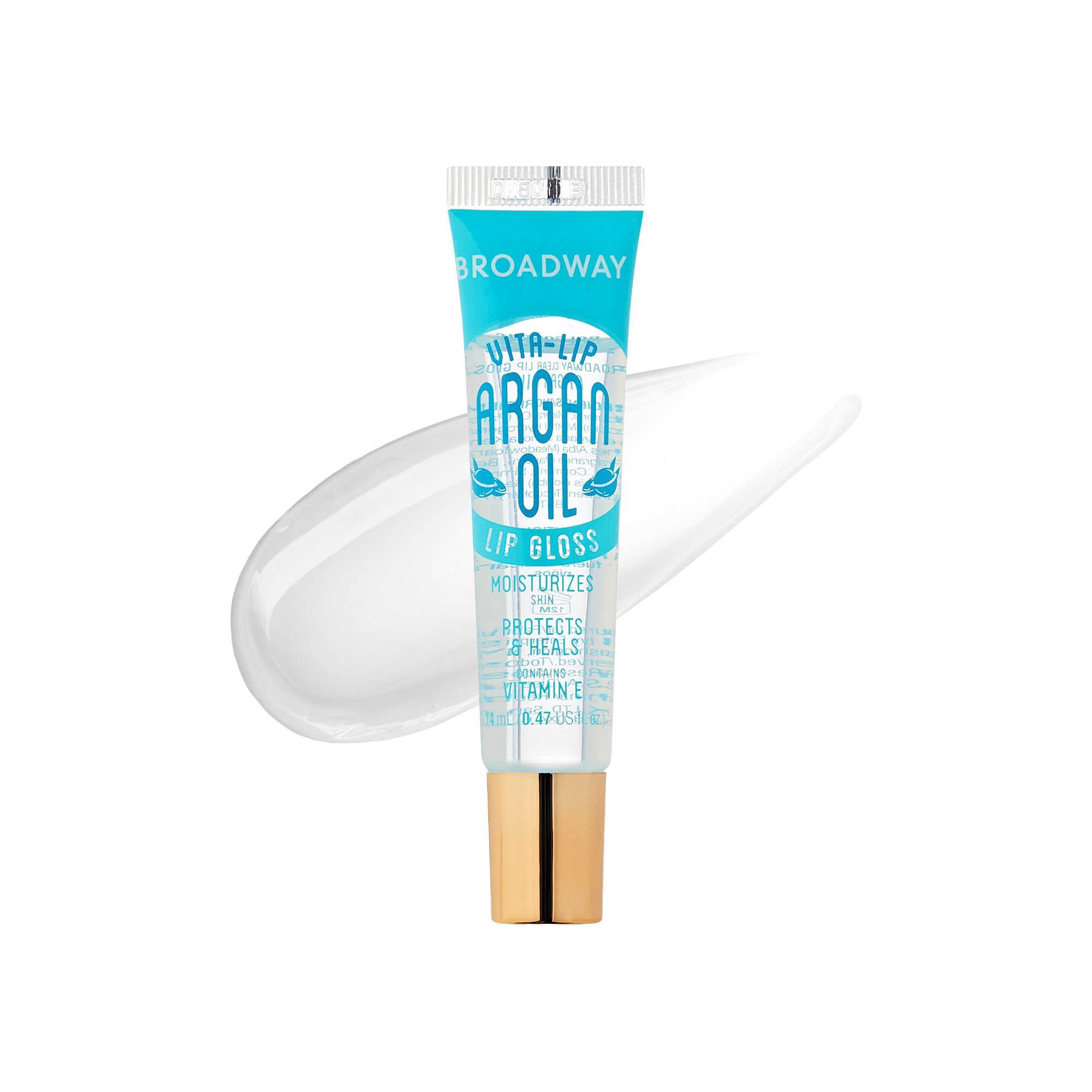 Ruby Kisses Broadway Vita-Lip Gloss argan-pack: soin nourrissant même sans rouge à lèvres.