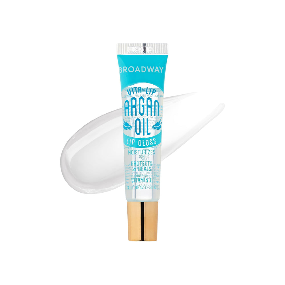 Ruby Kisses Broadway Vita-Lip Gloss argan-pack: soin nourrissant même sans rouge à lèvres.