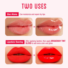 Ruby Kisses Broadway Vita-Lip gloss teinte brun chaleureuse, définition discrète.