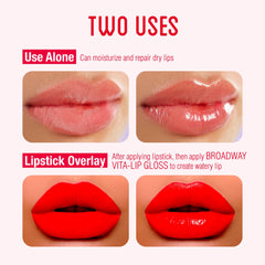 Application sur les lèvres, fini brillant sans collant avec Vita-Lip Clair.