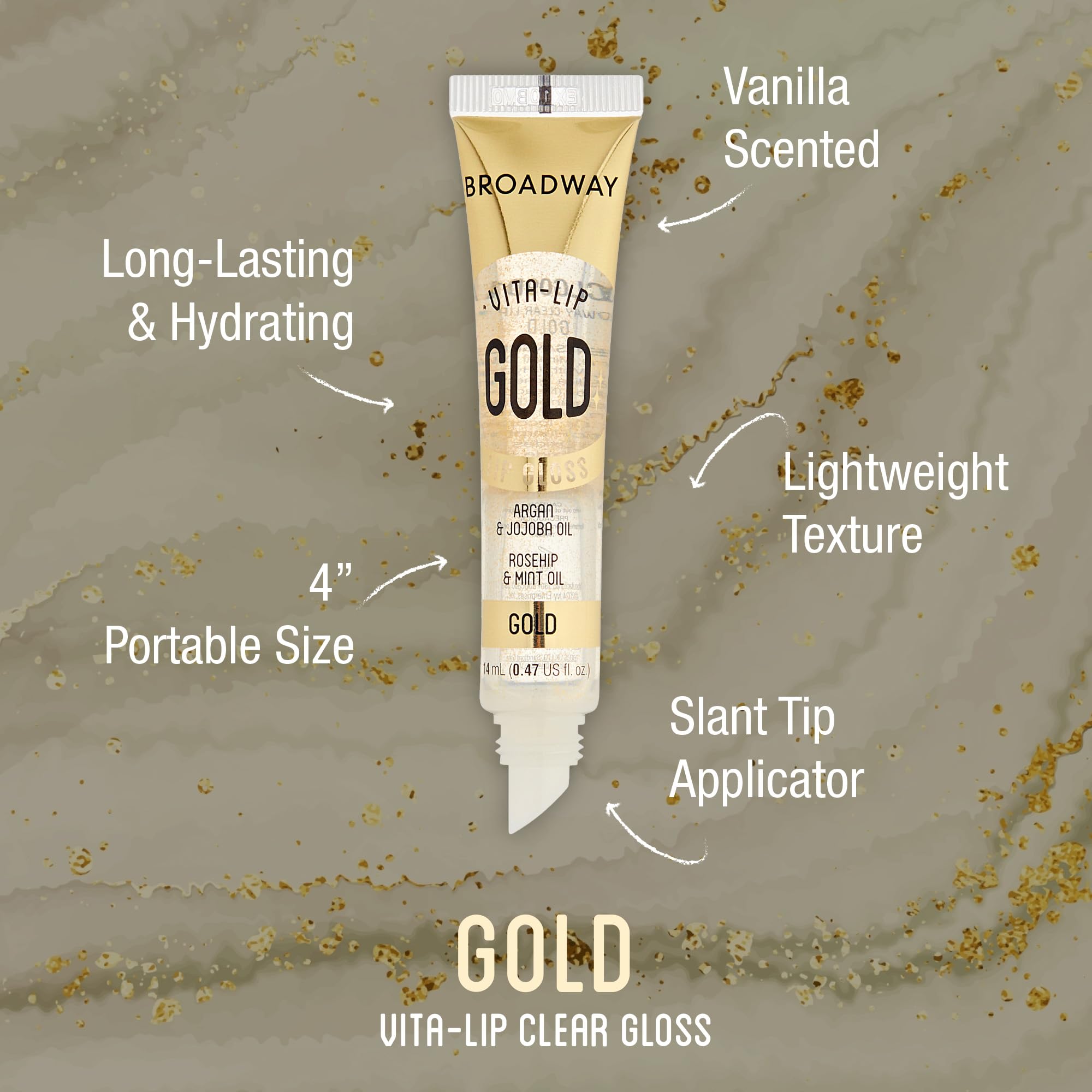 Application précise du gloss Vita-Lip par l'applicateur Ruby Kisses Broadway